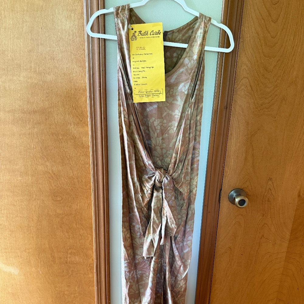 CARIBE BATIK LONG DRESS - SHADES OF BROWN